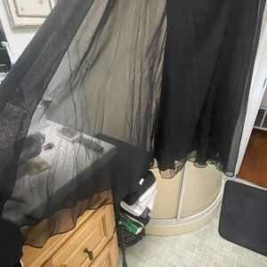 After Dark Black Sheer Evening Skirt 20W